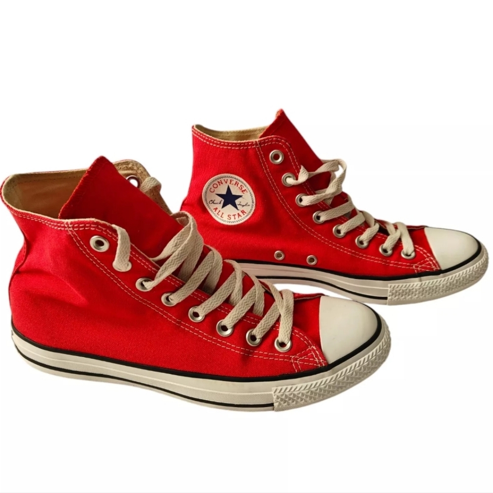 Converse Red High-Top Shoes M7 W9